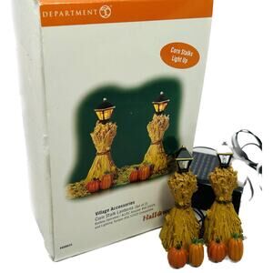Department 56 CORN STALK LANTERNS Set of 2 in Box with Lights